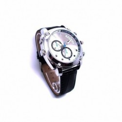 Montre grise vidéo Caméra espion secrète résolution HD 1080P 8Go Vision nocturne waterproof