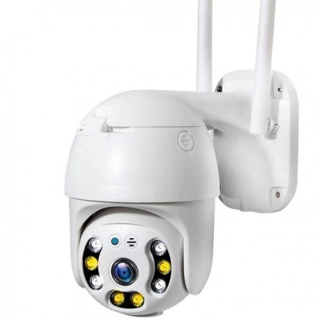 Caméra de surveillance à tête rotative 1080p audio bidirectionnel