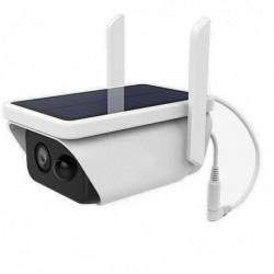 Caméra de surveillance à panneau solaire Wifi IP à détection PIR 